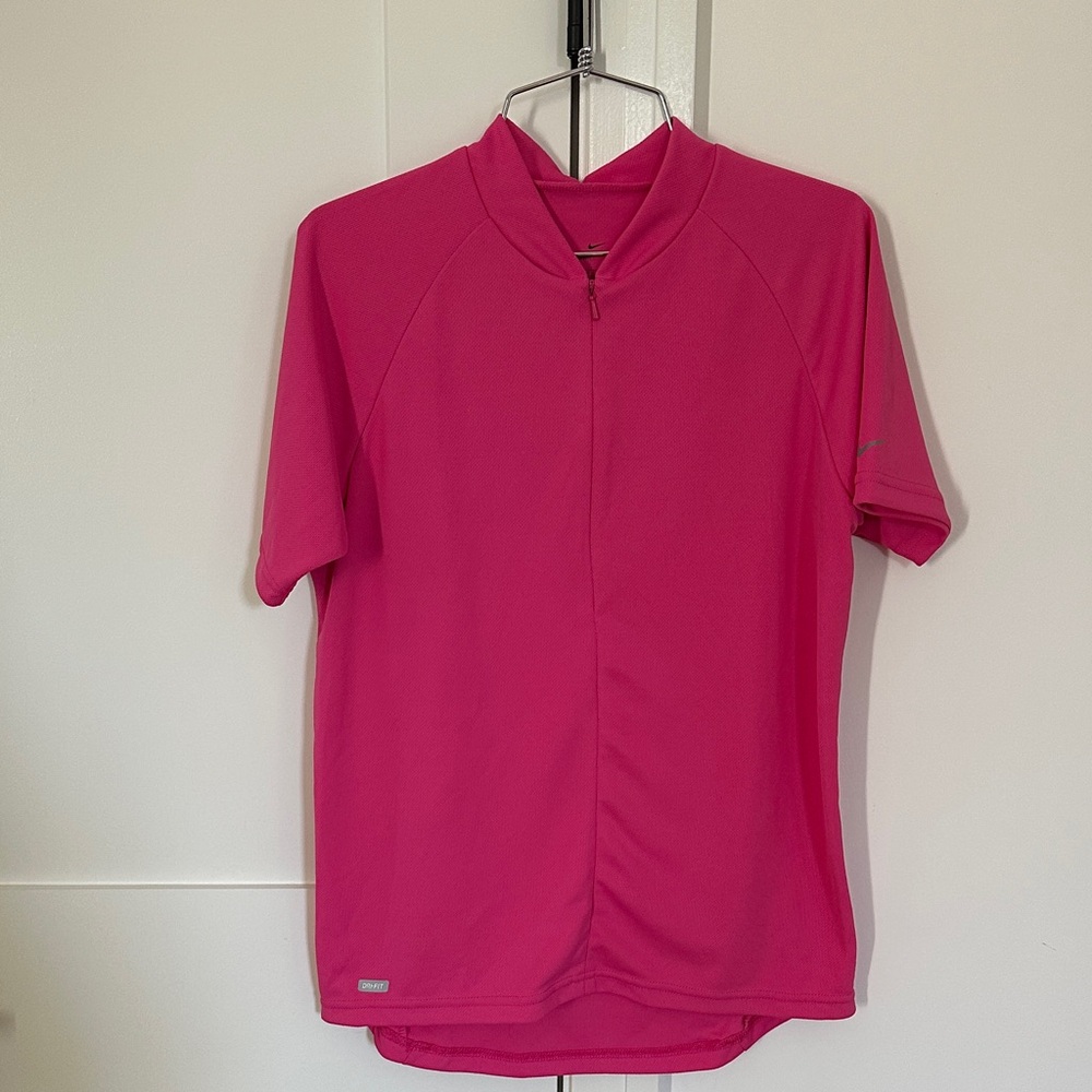Nike Dri-FIT Bright Pink Cycling Jersey Size Medium